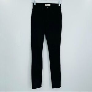 Madewell Roadtripper Jeans‎ Womens 24 Black Skinny Stretch Mid Rise Denim